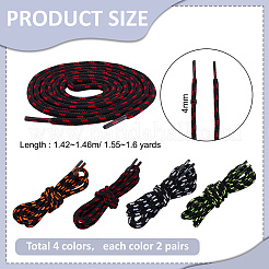 8 пара двухцветных полиэстеровых шнурков&nbsp;FIND-PH0028-91