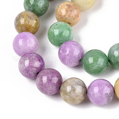 Нити окрашенных натуральных кварцевых бусин&nbsp;G-T139-10mm-94