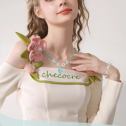 4 нити синтетических бирюзовых бусин&nbsp;G-BC0001-54A-02