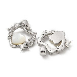 Подвески из латуни с микропаве из циркония&nbsp;KK-R210-09P