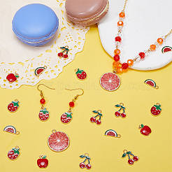 50шт 5 стиля подвески из сплава с эмалью&nbsp;ENAM-SC0005-65