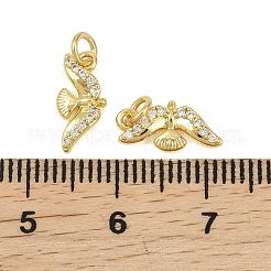 Латунные микропаве прозрачные кубические циркониевые подвески&nbsp;KK-D218-24G-03