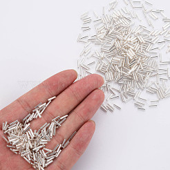 Никелированный стеклянные бусины стеклярус&nbsp;SEED-S046-01B-21