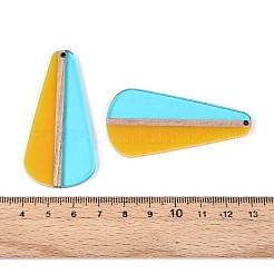 Прозрачные подвески из смолы и дерева&nbsp;RESI-T057-77