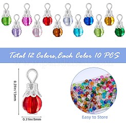 120 pz 12 colori pendenti in acrilico&nbsp;PALLOY-SW0022-02