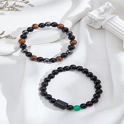 Bracciali elasticizzati in pietre dure miste naturali&nbsp;BJEW-LP0001-25J