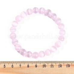 Bracelets extensibles en perles rondes de sélénite naturelle teintée pour femmes&nbsp;G-U005-02I