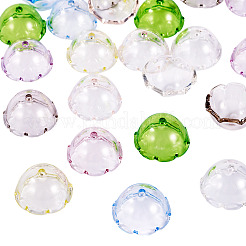 28шт 7 цвета прозрачные акриловые колпачки для бусин&nbsp;OACR-TA0004-02