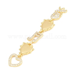 Gros pendentifs en laiton avec zircone cubique de micro pave&nbsp;KK-A297-04B-G