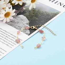 Самородки из натурального клубники и кварца из бисера изделия из бисера&nbsp;AJEW-JB00953-03