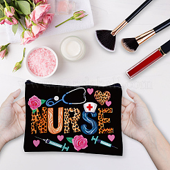 4 pochette cosmétique en polyester imprimée pour soins infirmiers&nbsp;AJEW-WH20158-001