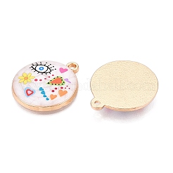 Подвески из эмали из сплава с печатным покрытием стойки&nbsp;ENAM-T020-02F