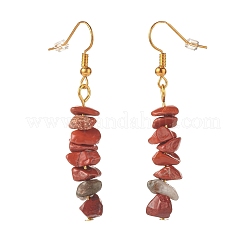 Orecchini pendenti con perline di diaspro rosso naturale&nbsp;EJEW-JE04788-02