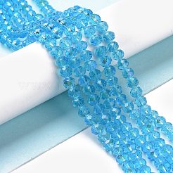 Chapelets de perles en verre électroplaqué&nbsp;LS-EGLA-A034-T8mm-L03