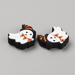 Halloween-Silikonperlen&nbsp;SIL-WH0010-11O-32