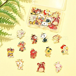 24шт 12 стиля подвески из сплава с эмалью&nbsp;ENAM-FS0002-86