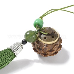 Зеленые сандаловые лотосовые благовония шары подвесные украшения&nbsp;LS-HJEW-D300-01B-01PG