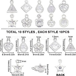 Подвески из сплава смешанной формы&nbsp;ZIRC-SC0001-04P