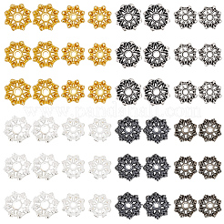 112 шт. 8 стиля тибетских стилей сплава бусин колпачки&nbsp;TIBE-SC0002-41