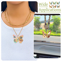 6 шт. 6 стиля стойка позолоченный сплав эмаль большие подвески&nbsp;ENAM-TA0002-76