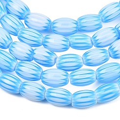 Fili di perline ovali in vetro millefiori fatti a mano&nbsp;LK-Z001-01B-02
