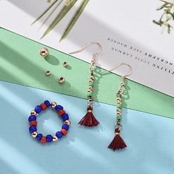 200 шт. 4 размера латунные распорные бусины&nbsp;KK-LS0001-13RG