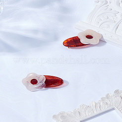 4 шт. акриловые заколки для волос из кожи аллигатора&nbsp;OHAR-LP0002-17B