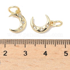 Messing Mikro ebnen Zirkonia Anhänger&nbsp;KK-D386-15G-02