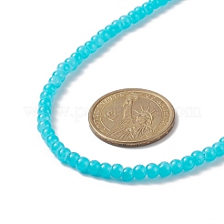 Conjuntos de collares de cuentas de vidrio imitación jade con pintura horneada para mujer&nbsp;NJEW-JN04196