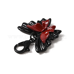 10 шт. подвесные украшения из сплава с двойным экраном красного и черного цвета&nbsp;HJEW-JM03457