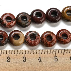 Fili di perline diaspro arcobaleno rosso naturale&nbsp;G-P536-A09-01