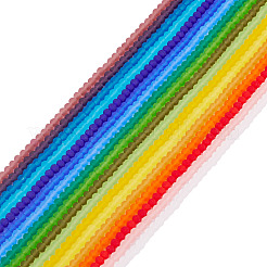 18 Stränge 18 Farben transparente Glasperlenstränge&nbsp;EGLA-TA0013-38