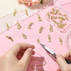 26 шт. 26 стиля латунные подвески с микропаве и кубическим цирконием&nbsp;KK-CJ0002-50