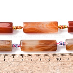 Натуральный красный агат бисер нитей&nbsp;G-P605-J01-01