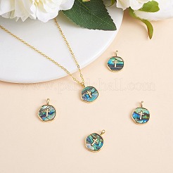 5 Stück natürliche Abalone-Muschel/Paua-Muschel-Anhänger&nbsp;KK-SZ0002-38B