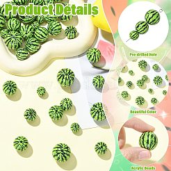 40pcs 4 Arten undurchsichtige Acrylperlen&nbsp;OACR-CJ0002-79