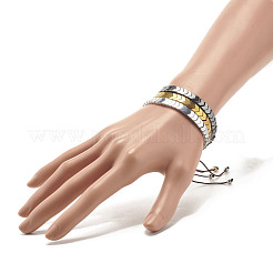 Set di braccialetti con perline intrecciate in ematite sintetica a 3 colori a forma di freccia&nbsp;BJEW-JB07502