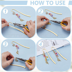 Наборы для самостоятельного изготовления подвесок из стекла и сплава в виде цветка&nbsp;DIY-NB0013-95