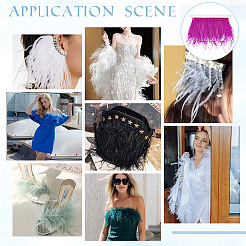 2м модная отделка из перьев страуса&nbsp;DIY-OC0013-52D