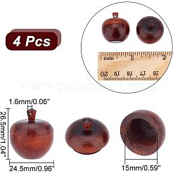 Pendentifs bijoux en bois de boîte à pommes&nbsp;WOOD-WH0027-64