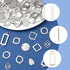 64 шт. 8 стиля геометрических звеньев/соединителей из нержавеющей стали 304&nbsp;STAS-FS0002-02
