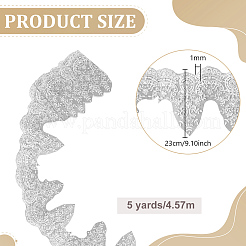 5 ярд блестящей вышитой цветочной отделки из полиэстерового кружева&nbsp;SRIB-PH0001-75