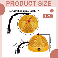 Polyester-Hut des chinesischen Kaisers&nbsp;AJEW-WH0410-575B-02