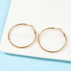 Boucles d'oreilles créoles en acier inoxydable 201&nbsp;EJEW-F188-24G-B