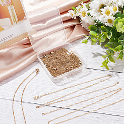 20 шт. ионное покрытие (IP) 304 нержавеющая сталь трос цепи ожерелья комплект для мужчин и женщин&nbsp;NJEW-NB0001-06