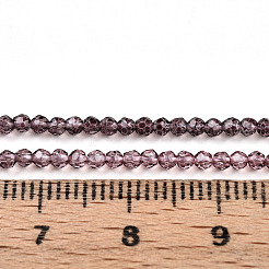 Brins de perles de verre de couleur dégradé transparent&nbsp;GLAA-H021-01A-22