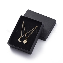 Ensembles de collier pendentif en laiton zircon cubique micro pavé&nbsp;NJEW-JN02671