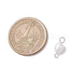 Подвески с разъемом для риса из натурального культивированного пресноводного жемчуга&nbsp;PALLOY-JF04186-01