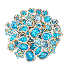 100 шт. пришивные стразы в форме капли/сердца/звезды&nbsp;GACR-TA0001-07F