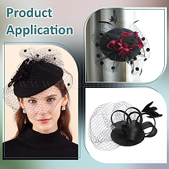 Velet pillbox стюардесса fascinator шляпа основа для шляпной мастерской&nbsp;AJEW-WH0248-757B